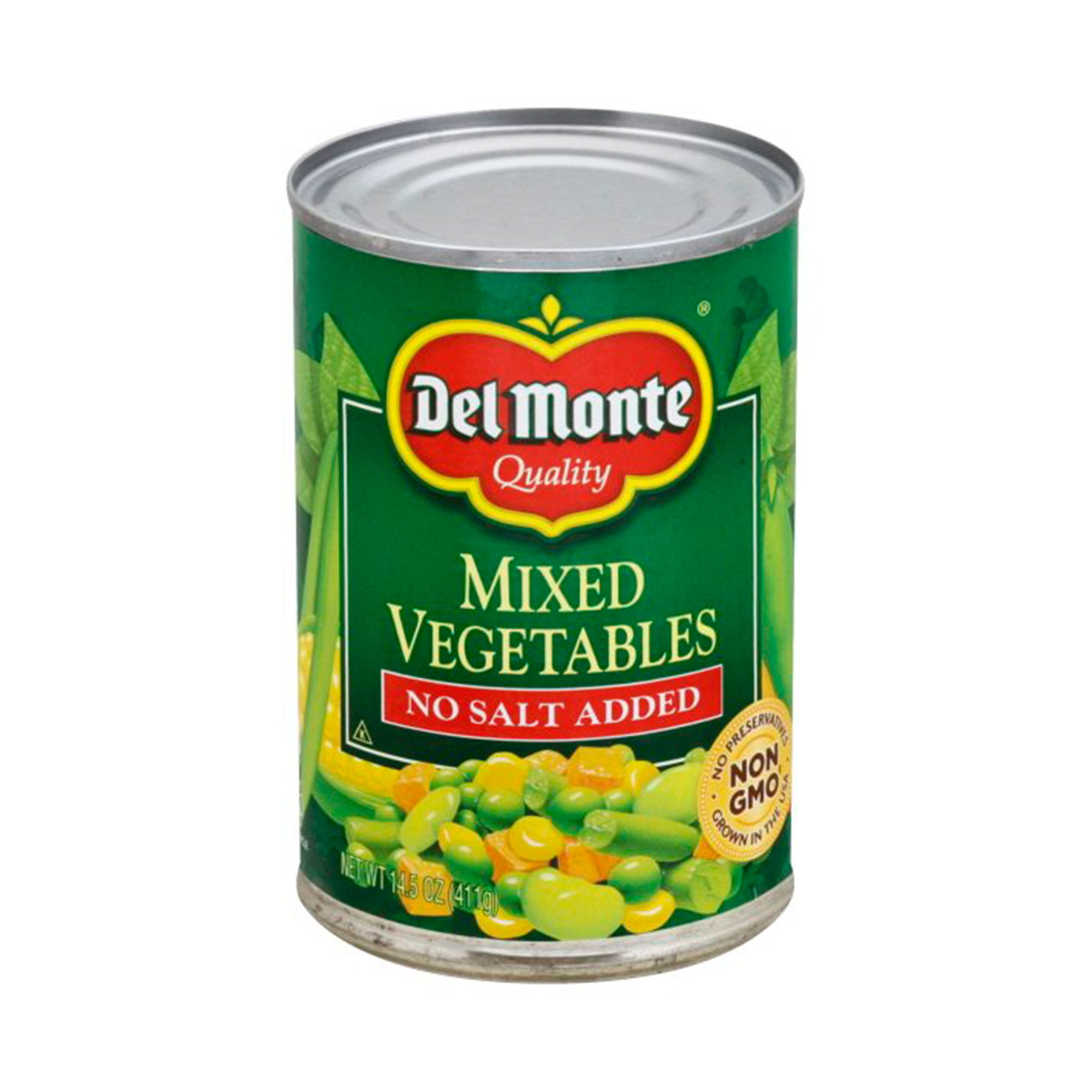 Del Monte No Salt Added Mixed Vegetables 14.5 Oz. Can — UPC 24000027645 ...