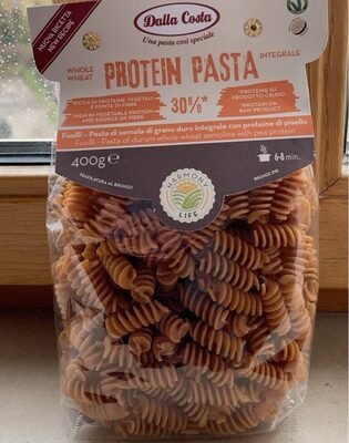 Durum Whole Wheat Semolina with Pea Protein Pasta, Fusilli