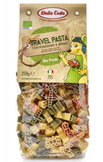 Organic Durum Wheat, Tomato, Spinach Travel Bio Pasta