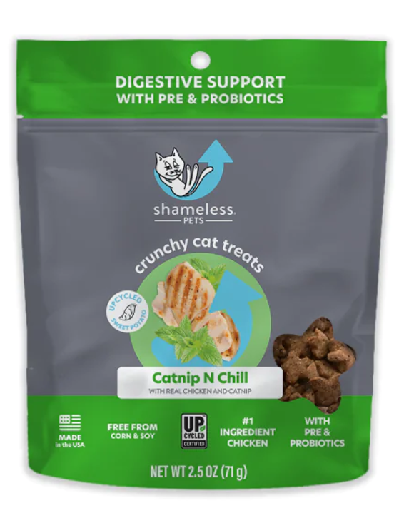 Shameless Pets Catnip N Chill Crunchy Cat Treats - 2.5oz