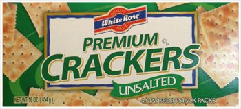 White Rose, Saltine Crackers, Unsalted, Unsalted