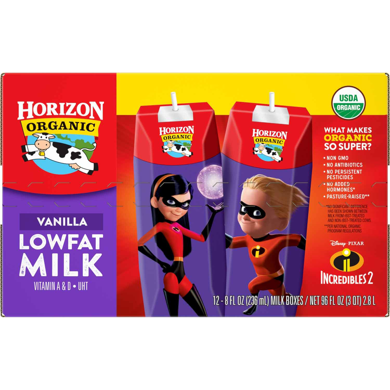 Vanilla Organic Reduced Fat Milk