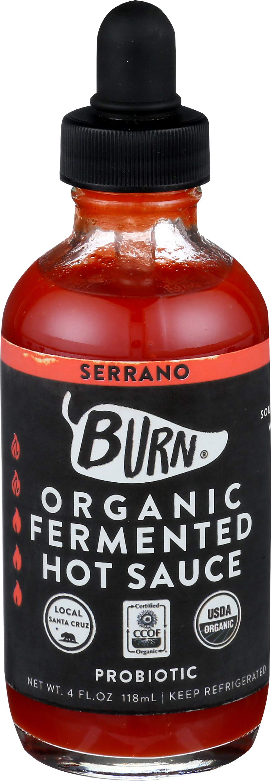 Serrano Organic Fermented Hot Sauce, Serrano