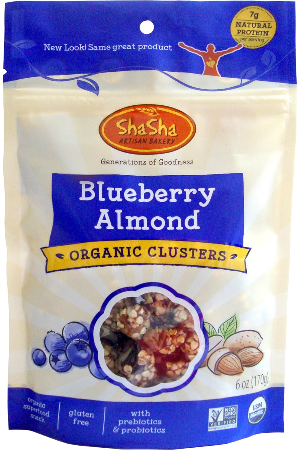 Blueberry Almond Organic Clusters, Blueberry Almond