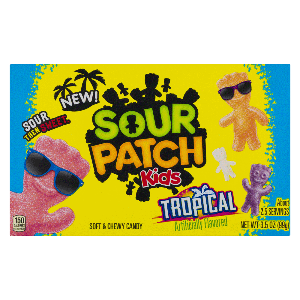 Sour Patch Kids Soft Candy Tropical Fat Free1X3.5 Oz