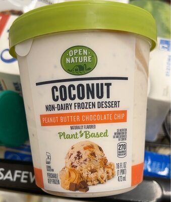 Peanut Butter Chocolate Chip Flavored Plant Based Coconut Non-Dairy Frozen Dessert
