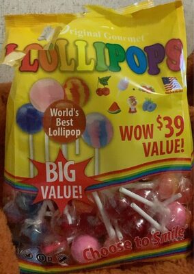 Lollipops, Cotton Candy, Strawberry Banana, Wild Cherry, Bubble Gum, Blue Raspberry, Watermelon