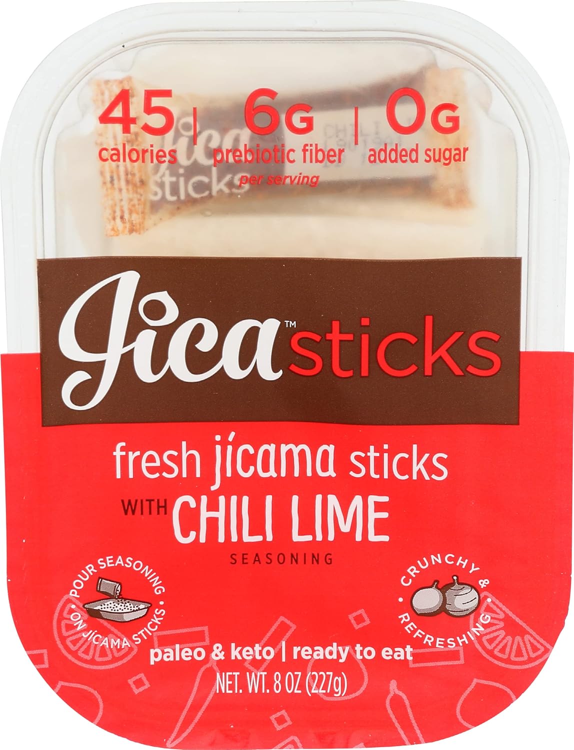 Fresh Jicama Sticks with Chili Lime Seasoning, Chili Lime