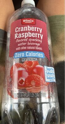 Cranberry Raspberry Flavored Sparkling Water Beverage, Cranberry Raspberry
