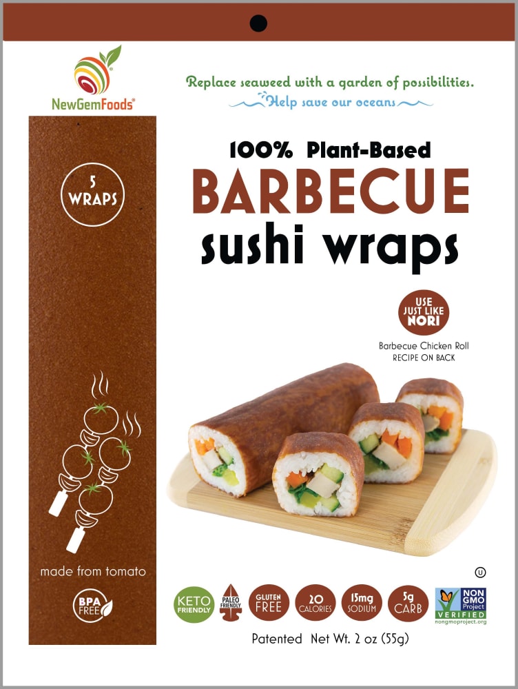 100% Plant-Based Barbecue Sushi Wraps, Barbecue