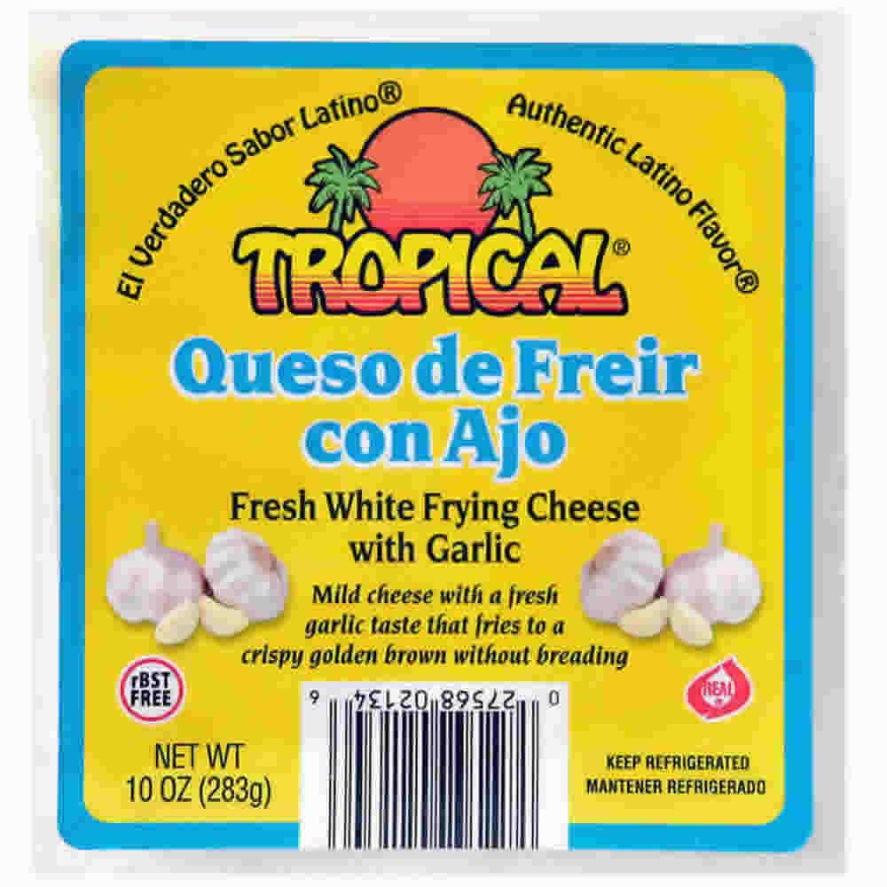 Fresh White Frying Cheese with Garlic, Garlic