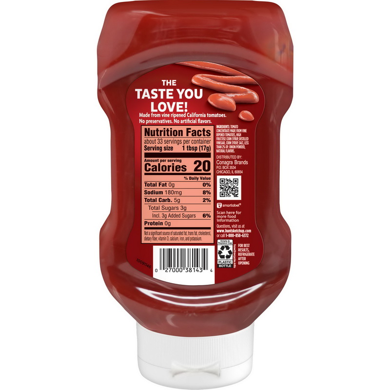 Hunt’s S Ketchup Bottle 20 Oz – Case Of 12