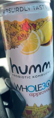 Mango Lemon Probiotic Kombucha, Mango Lemon