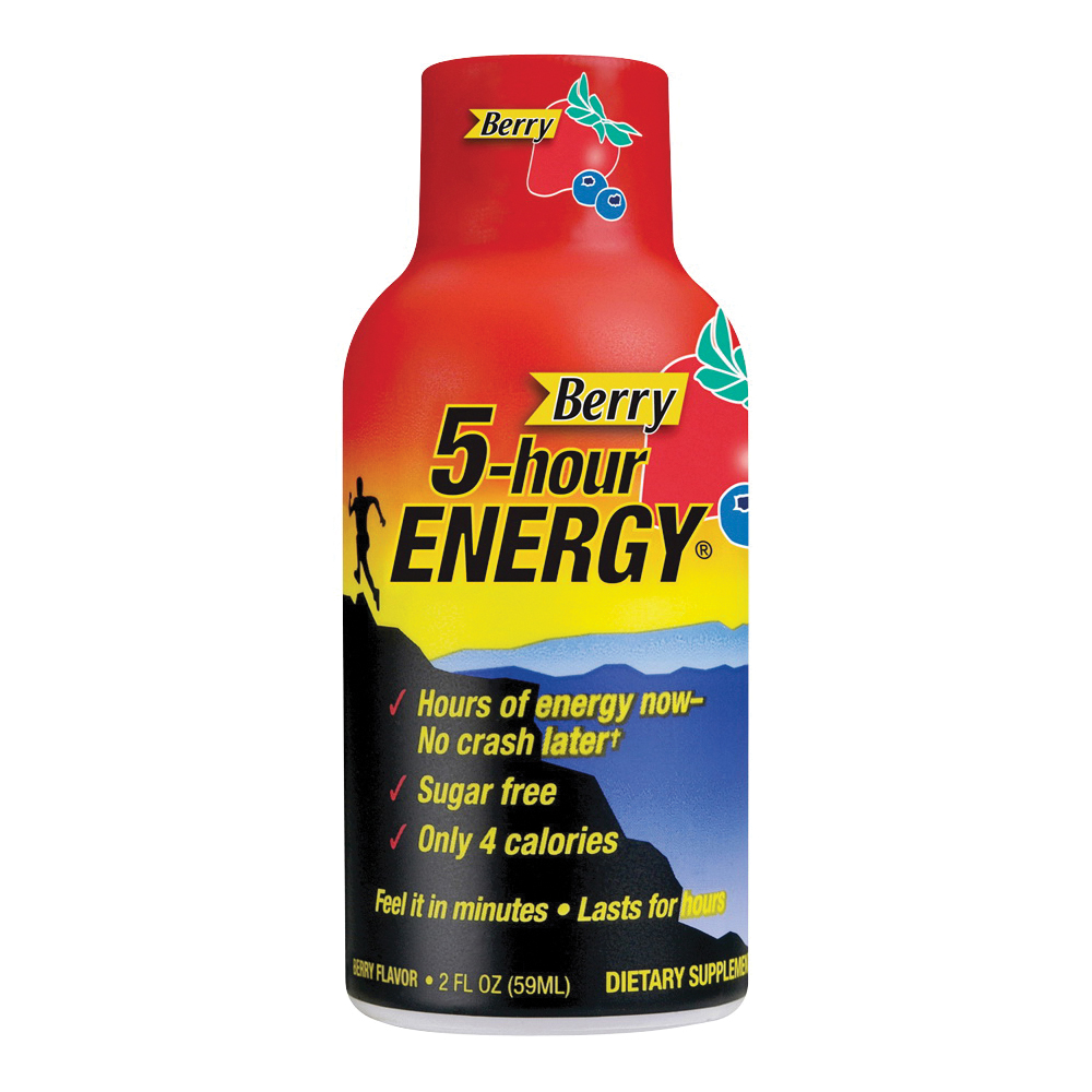 Photo of 5-Hour Energy Regular Strength Berry Flavor Shot Supplement, 1.93 Ounce Bottle