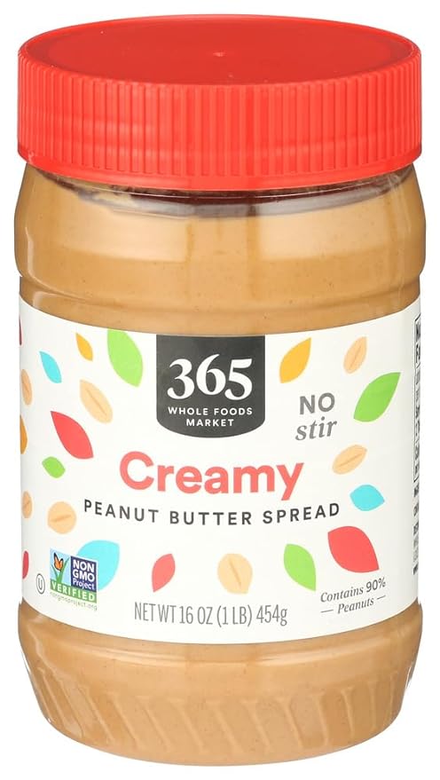 365 Whole Foods Market By Peanut Butter Creamy No Stir, 16 Ounce