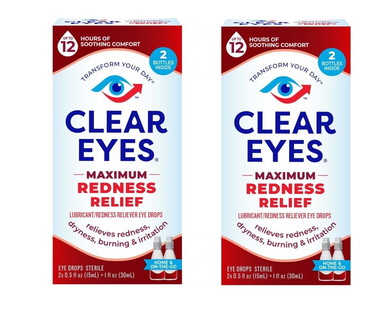 Clear Eyes - Maximum Redness Relief - 0.5 Floz - Twin Pack
