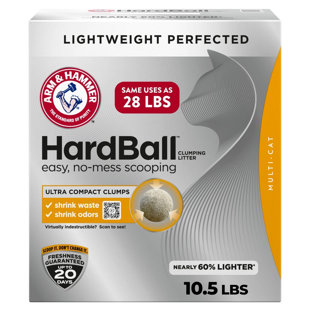 Photo of Arm & Hammer 10.5 Lb Hardball Clumping, No-Mess Scooping Lightweight Cat Litter