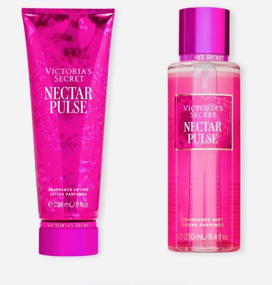 Victoria's Secret Victoria`s Fragrance Mist Lotion Set Lot Of 2 Nectar Pulse Peony Musk