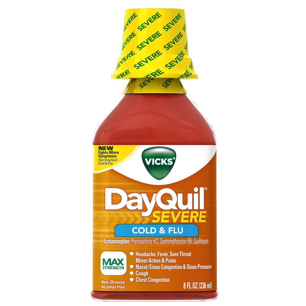 Vicks Cold & Flu, Severe, Max Strength 8 Fl Oz