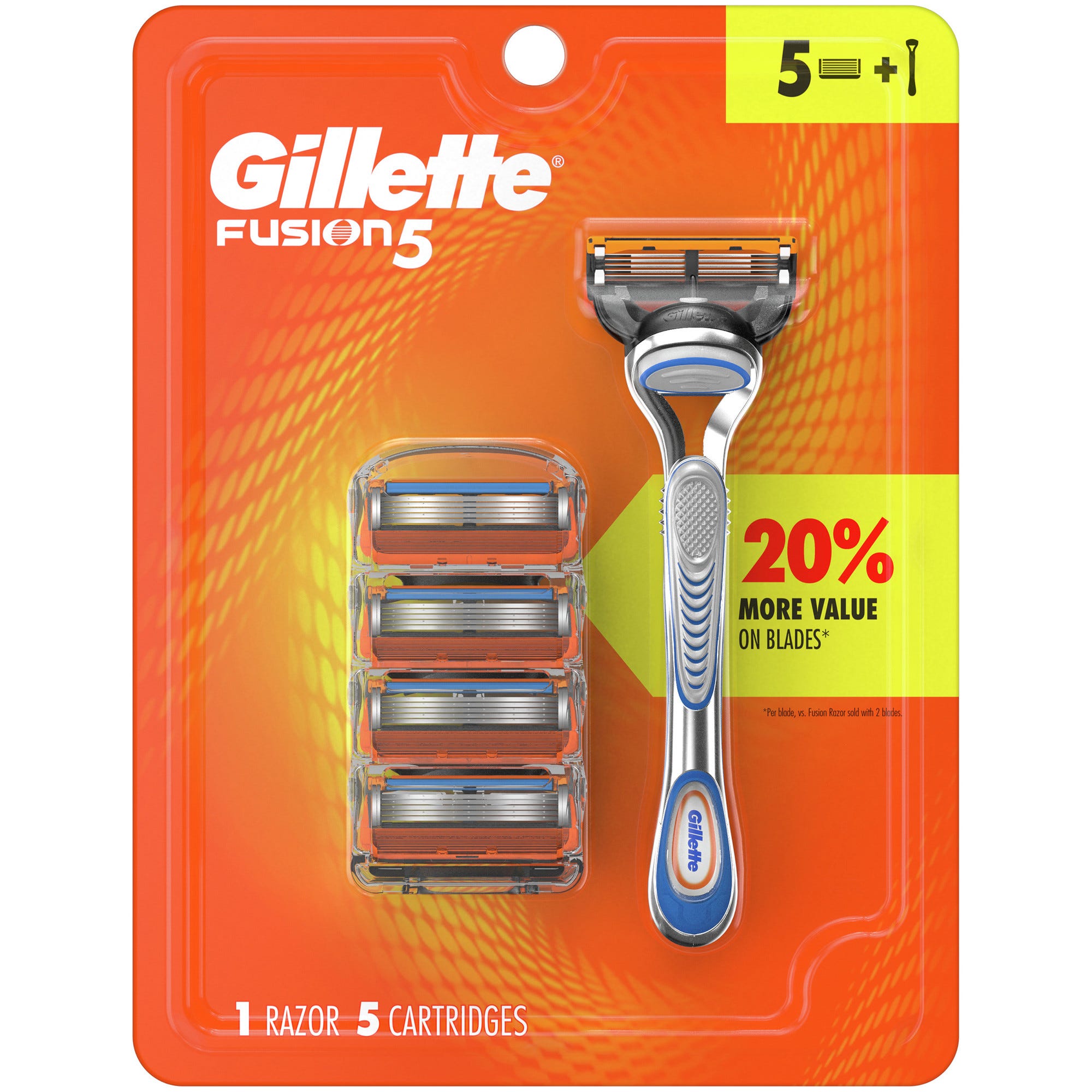 Gillette Razor Set - Fusion5 - 1 Handle & 5 Cartridges