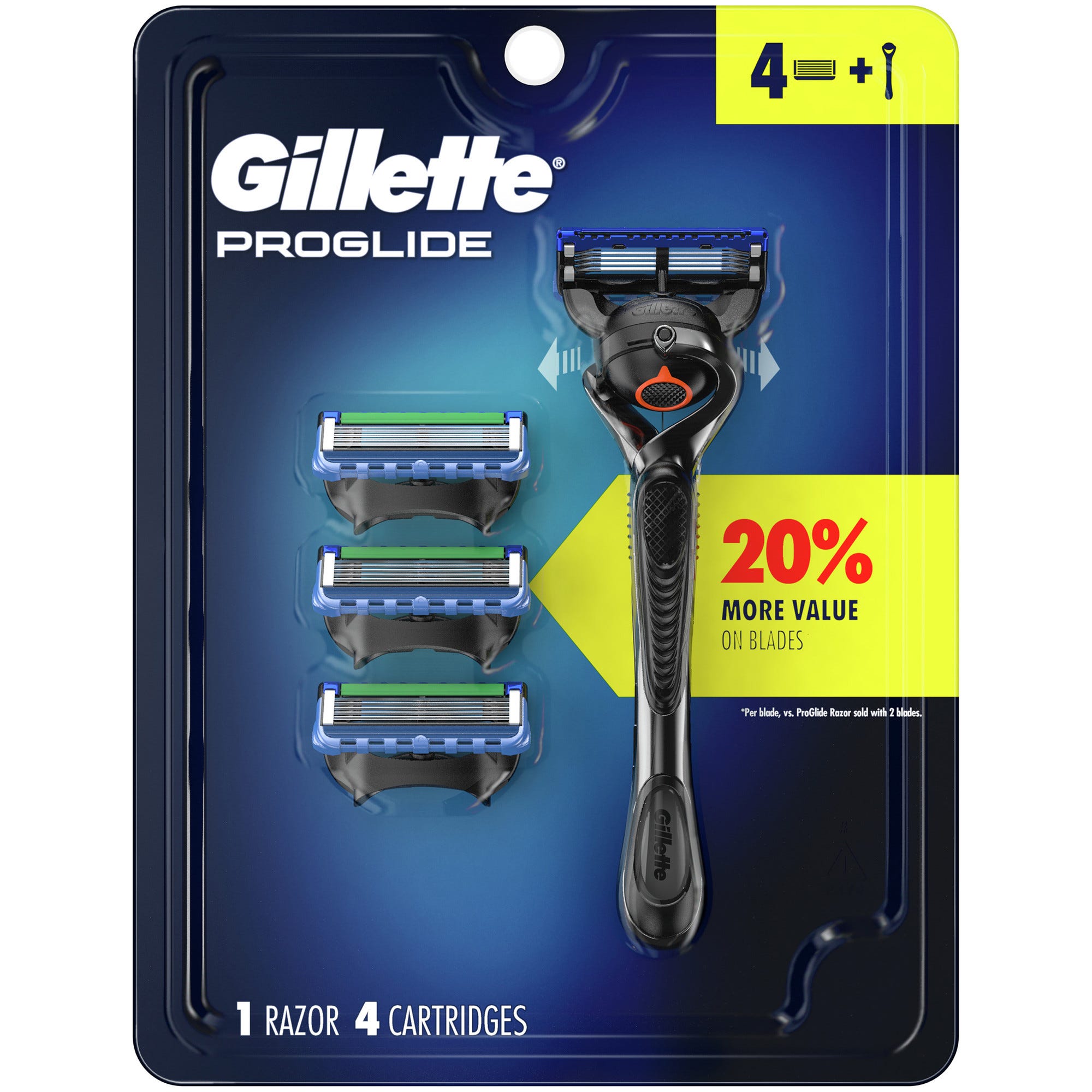 Gillette Razor Set - Proglide - 1 Handle & 4 Cartridges