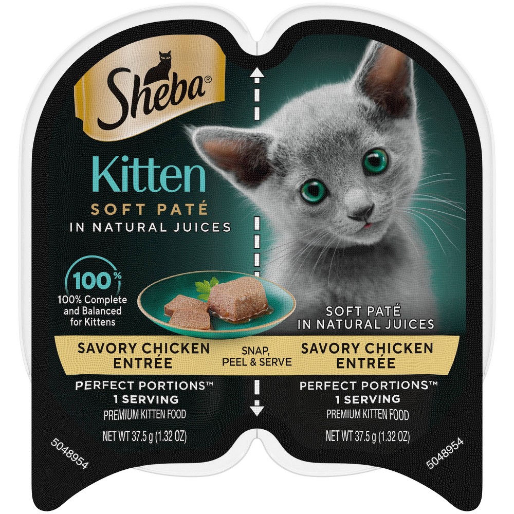 Sheba Perfect Portions Soft Pate Wet Kitten Food Savory Chicken 2.65oz