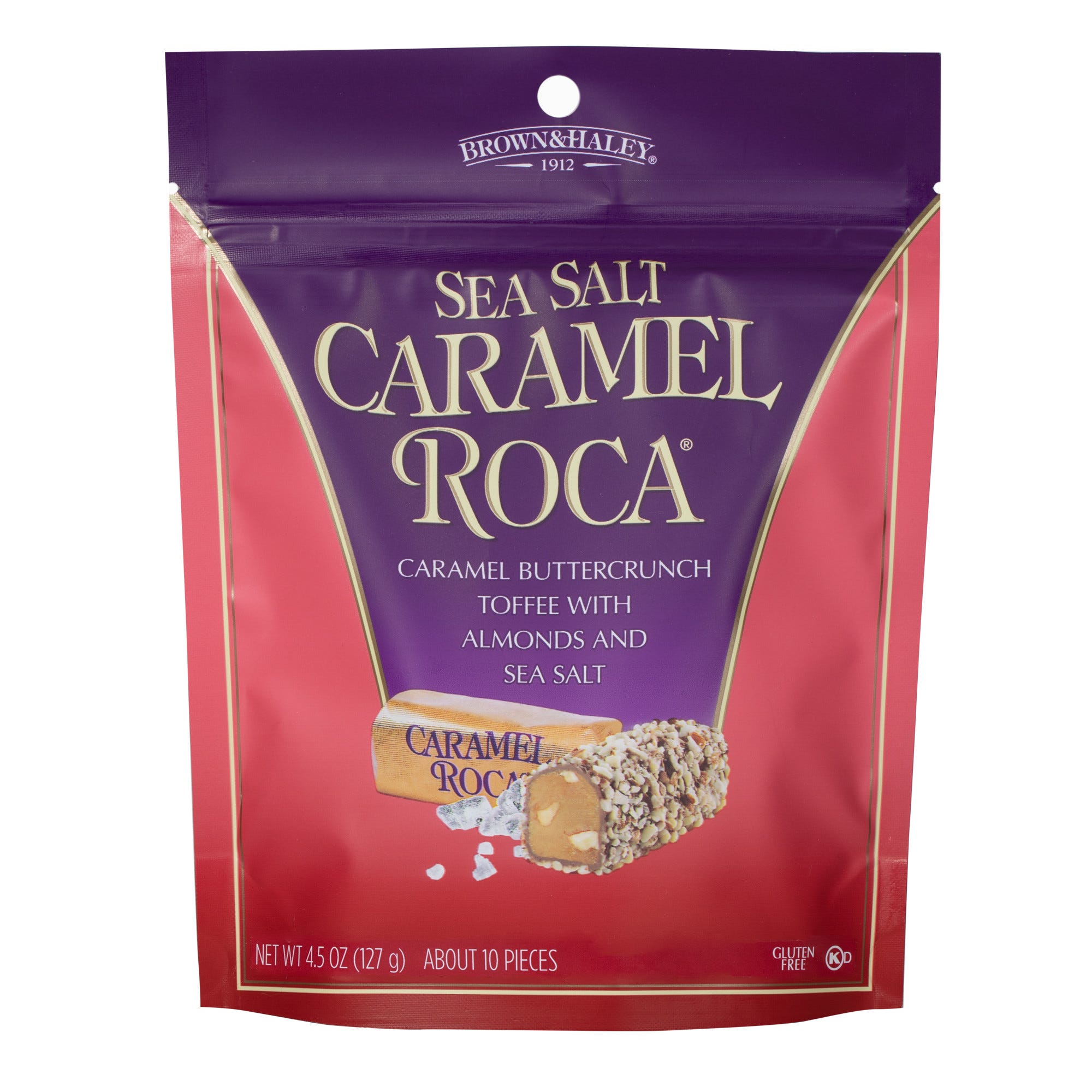 Sea Salt Caramel Roca Caramel Buttercrunch Toffee with Almonds and Sea Salt, Sea Salt Caramel