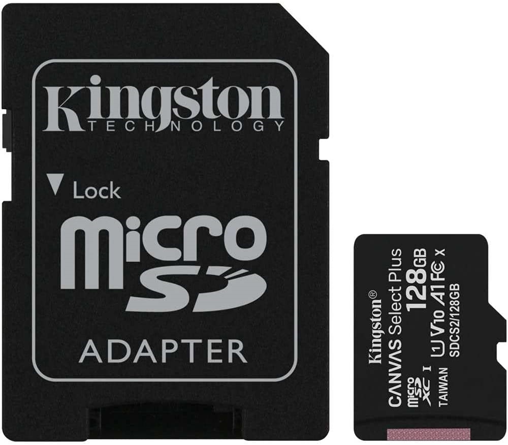 Photo of Kingston MicroSD Memory Card 128GB Canvas Select Plus With SD Adapter 100MB/s - Black