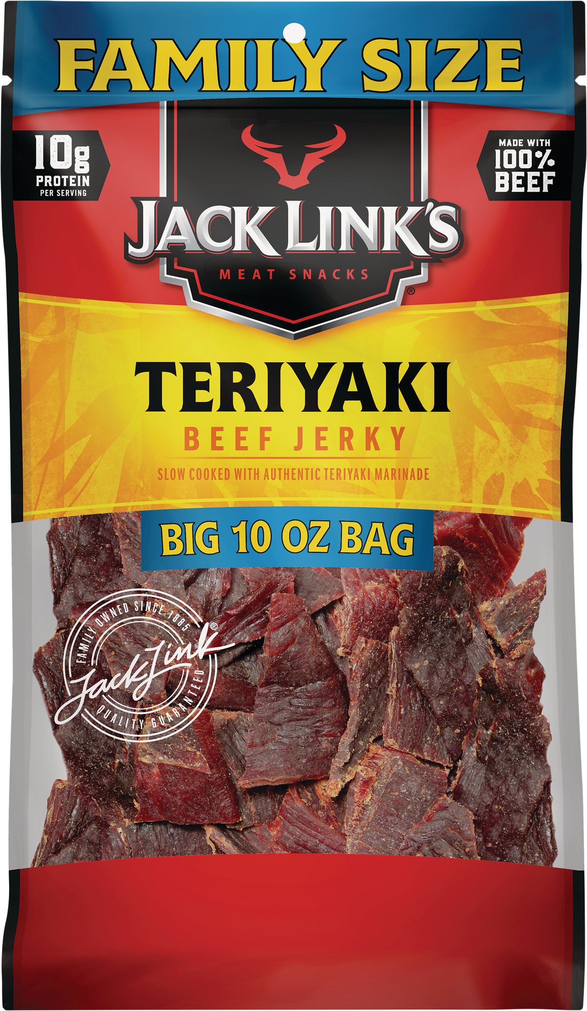 Photo of Jack Link's Beef Jerky, Teriyaki, Family Size 10 Oz