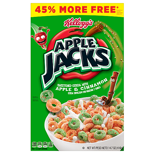 Photo of Apple Jacks Cold Breakfast Cereal, Original, Large Size 14.7 Oz