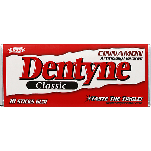 Dentyne Classic Gum Cinnamon Sugar Free1X18 Pc