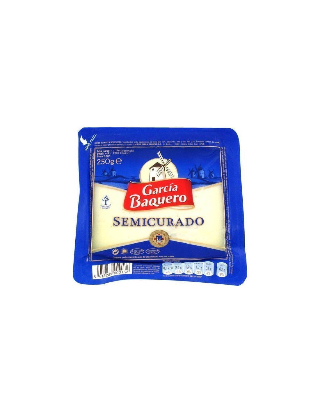 QUESO CUÂ¥A G.BAQUERO SEMI 250G