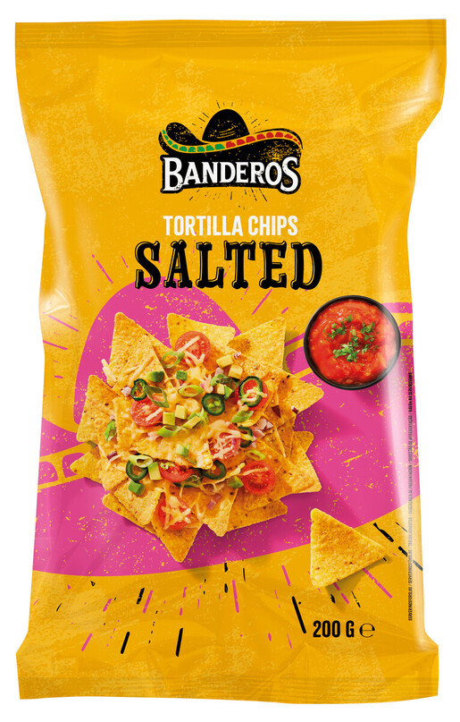 BANDEROS TORTILLA CHIPS NATURAL 200 GR.