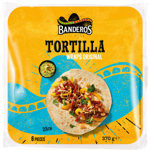 BANDEROS FAJITA WRAPS 6 U 25 CM 360G