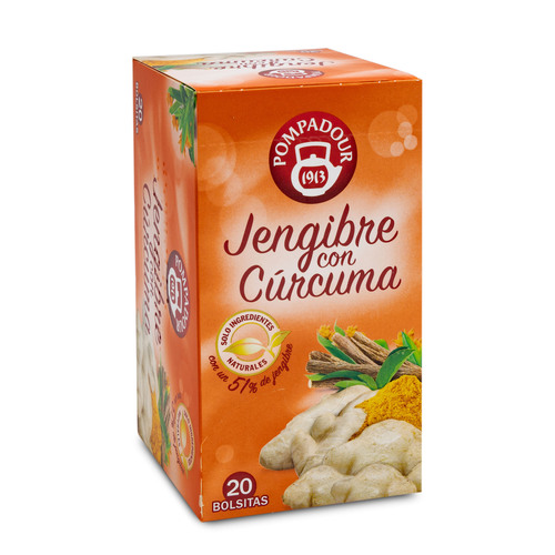 JENGIBRE/CURCUMA POMPADOUR 20 SOBRES