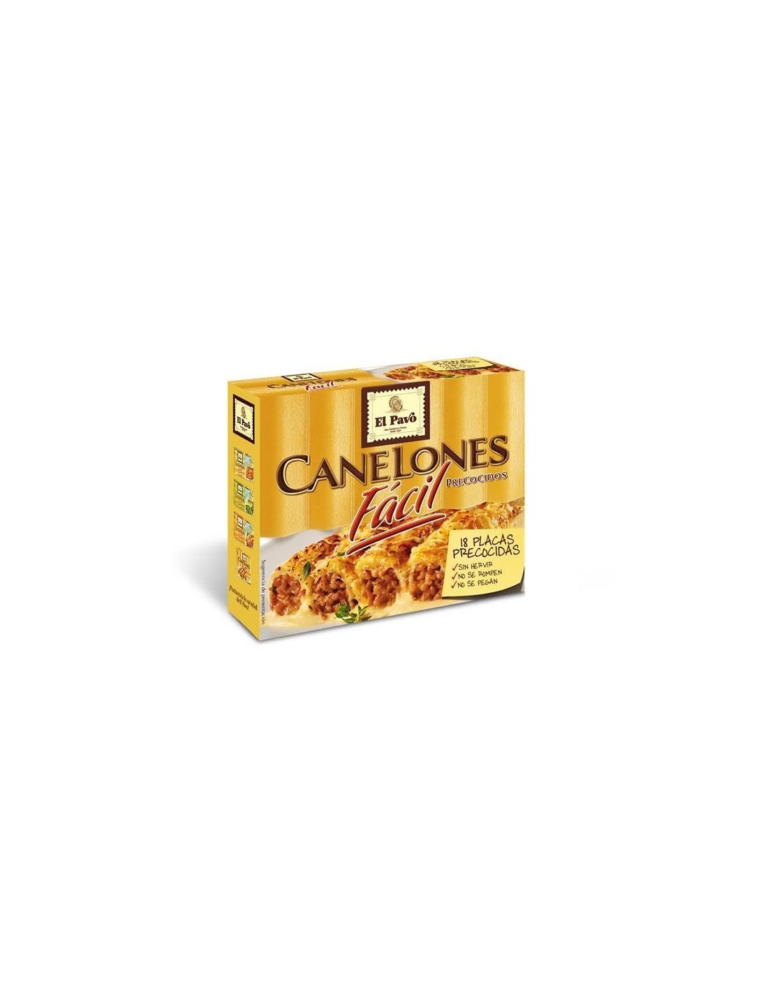 CANELONES EL PAVO 125 GR 20 PLACAS