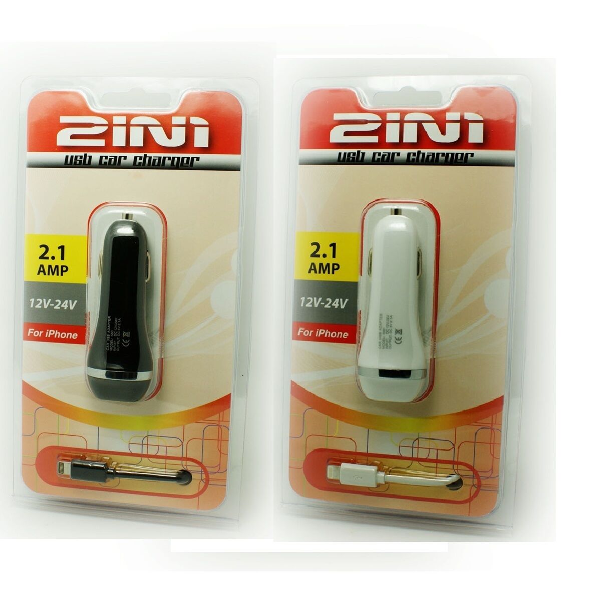 Photo of 2.1 Amp DC Car Charger Adapter & USB Data Cable For iPhone 12 / iPhone 12 Pro