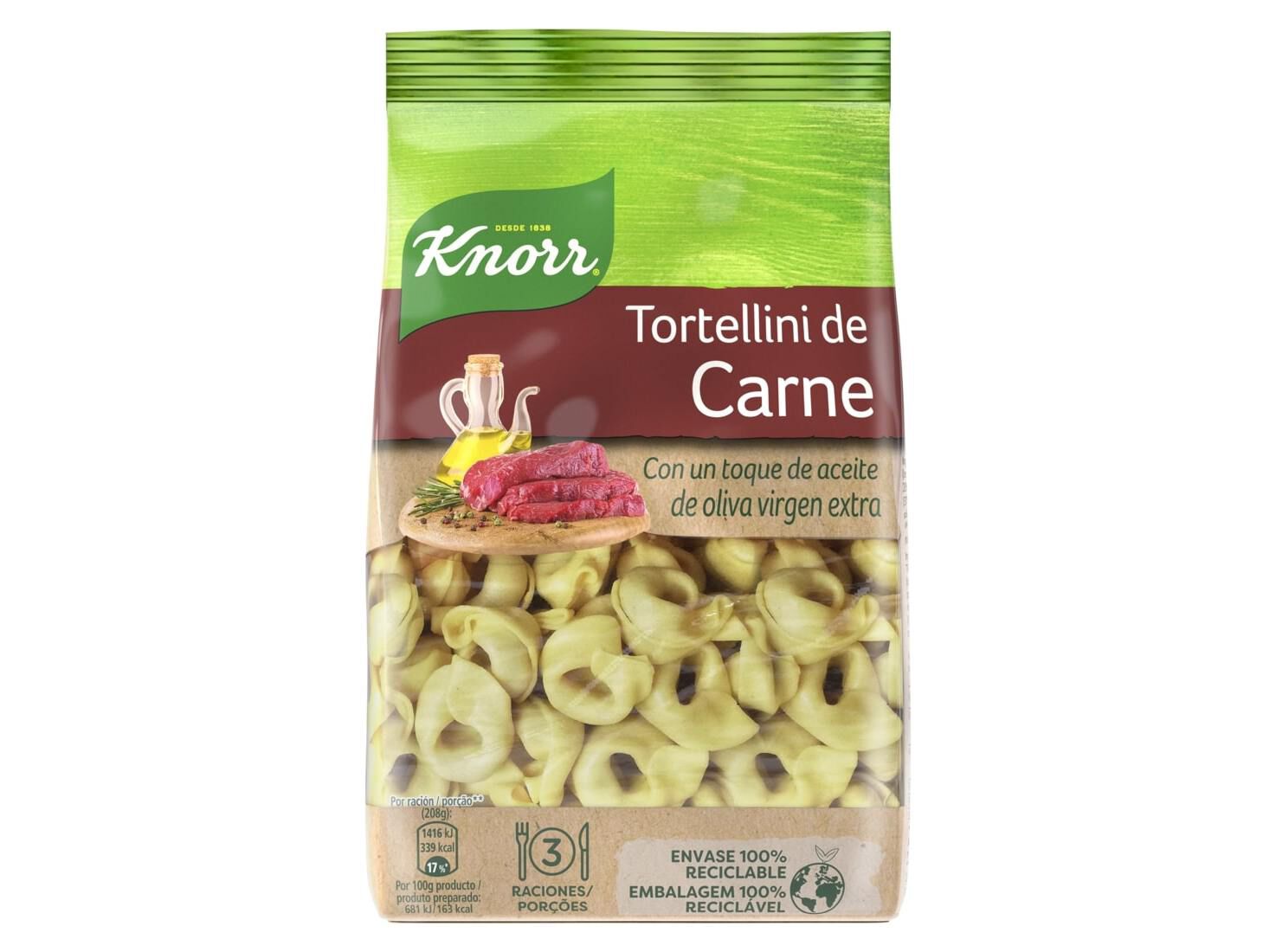 TORTELLINI CARNE KNORR 250 GR