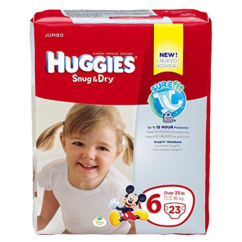 Huggies Snug & Dry Diapers, Size 6, Jumbo