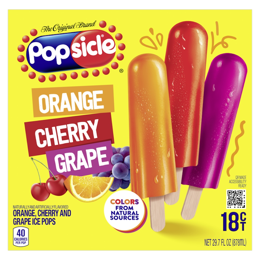 Photo of Popsicle Orange Cherry Grape Variety Ice Pops - 18ct