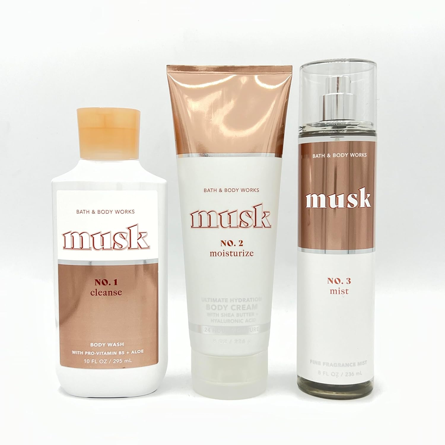 Generic Bath & Body Works Musk 3-Piece Bundle ~ Body Wash, Ultimate Hydration Body Cream