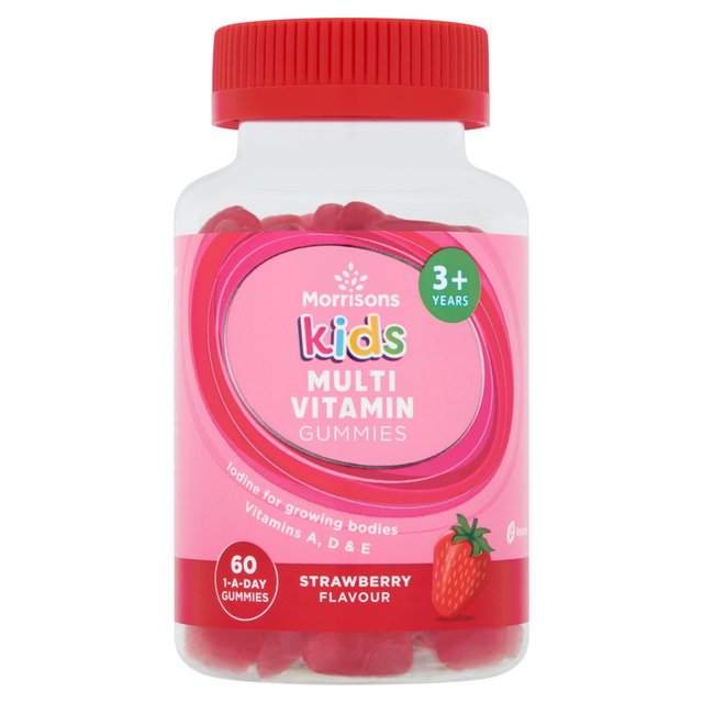 Morrisons Kids Multivitamin Gummies Strawberry 60 Per Pack