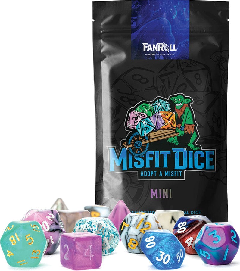 Metallic Dice Games LLC FanRoll: Mini Polyhedral 7ct - Mystery Misfit