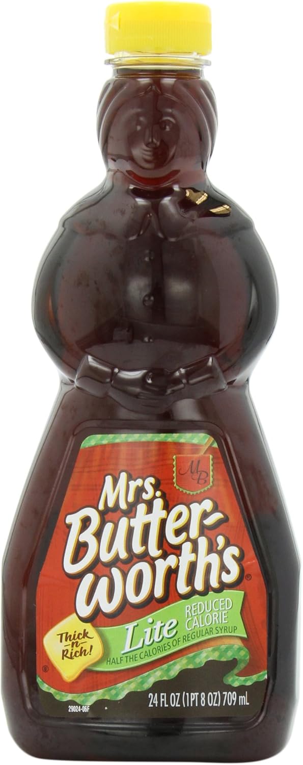 Photo of Mrs. Butterworth's Lite Thick And Rich Pancake Syrup, 24 Fl Oz Bottle