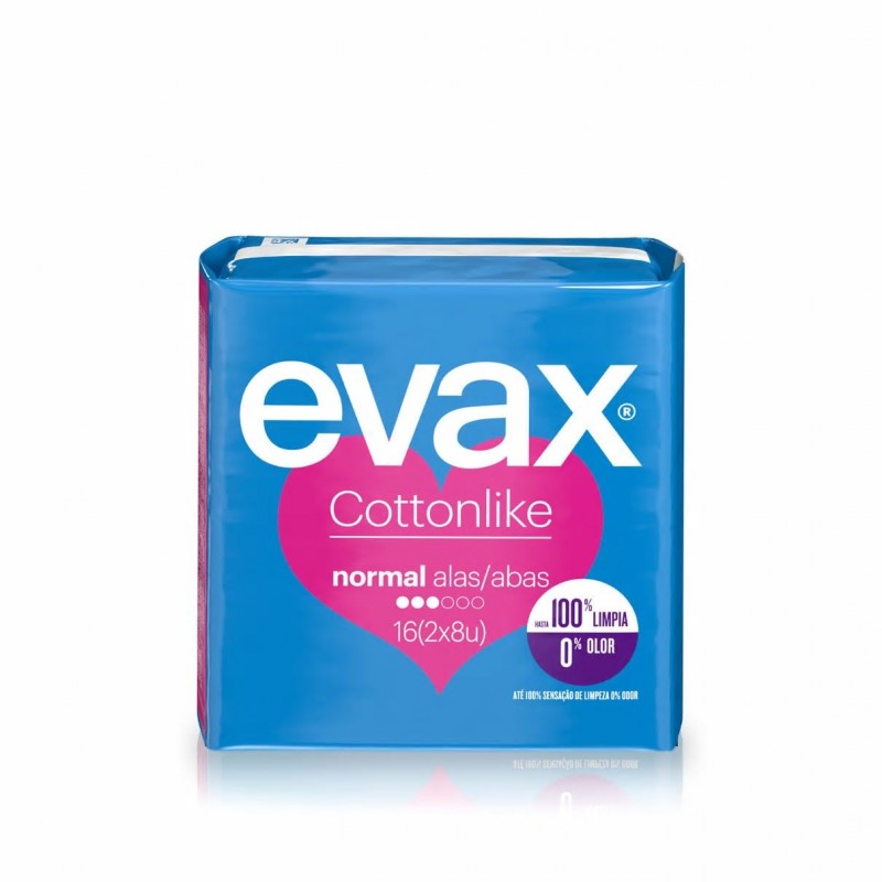 COMPRESA EVAX COTTONLIKE SUPER ALAS 14 U