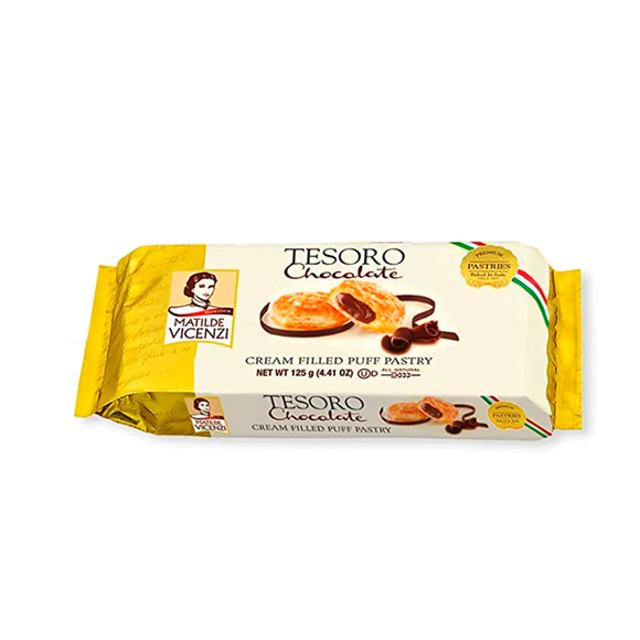 Tesoro Chocolate Cream Filled Puff Pastry, Tesoro Chocolate