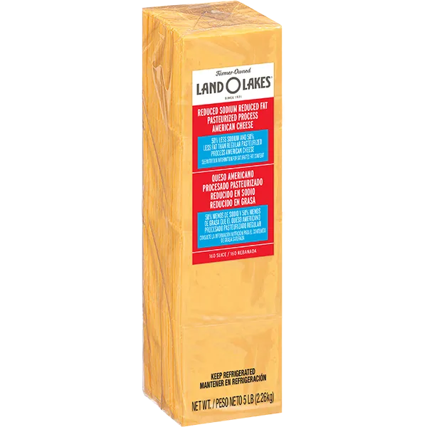 Land O Lakes 50% Reduced Sodium, 50% Reduced Fat American,160 Slices, Yellow, 5 Lb.