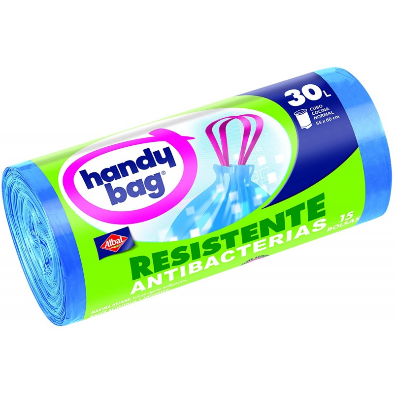 B.BASURA AZUL ALBAL 30L 55X63 15U C.F.