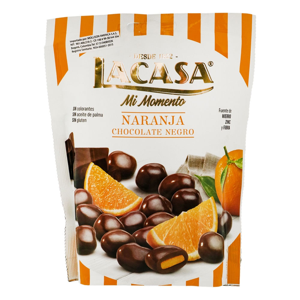 NARANJA CHOCO NEGRO LACASA 125 GRS