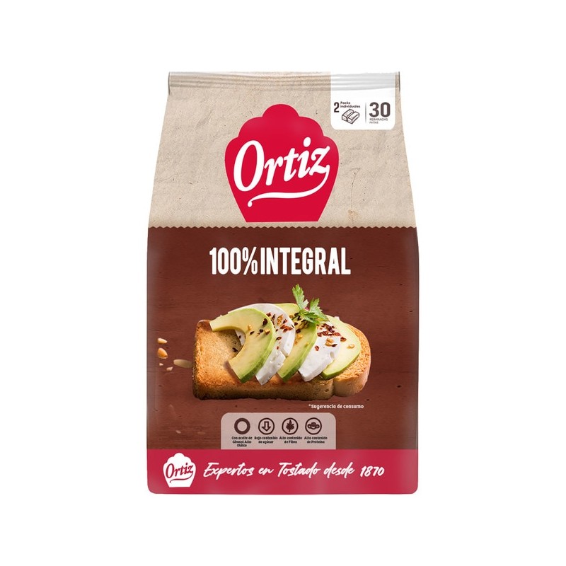 PAN TOSTADO INTEG.ORTIZ 30REB. 324 GR